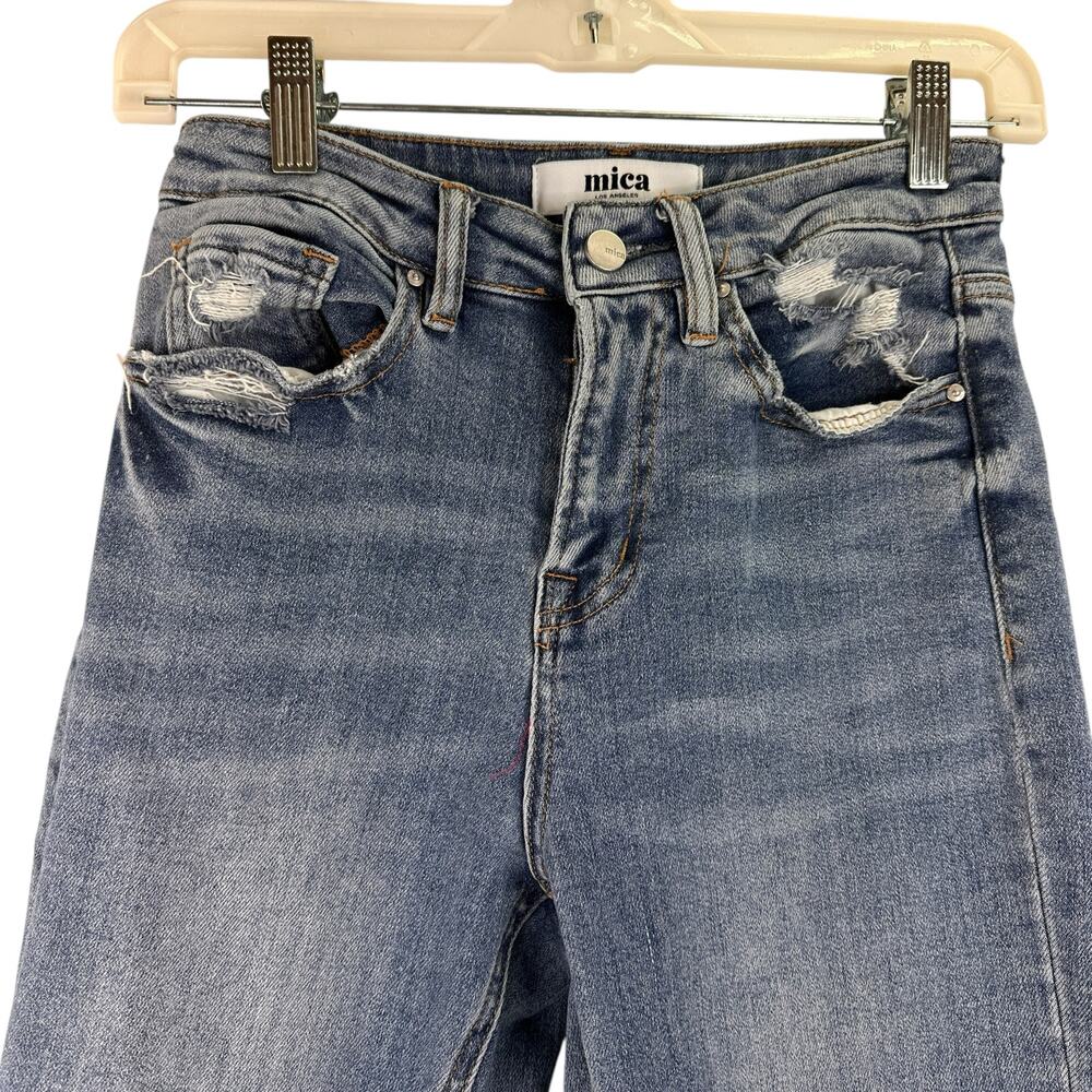 Mica Denim Women's Aniello Super High Rise Straight Leg Jeans Size 24 - Picture 4 of 8